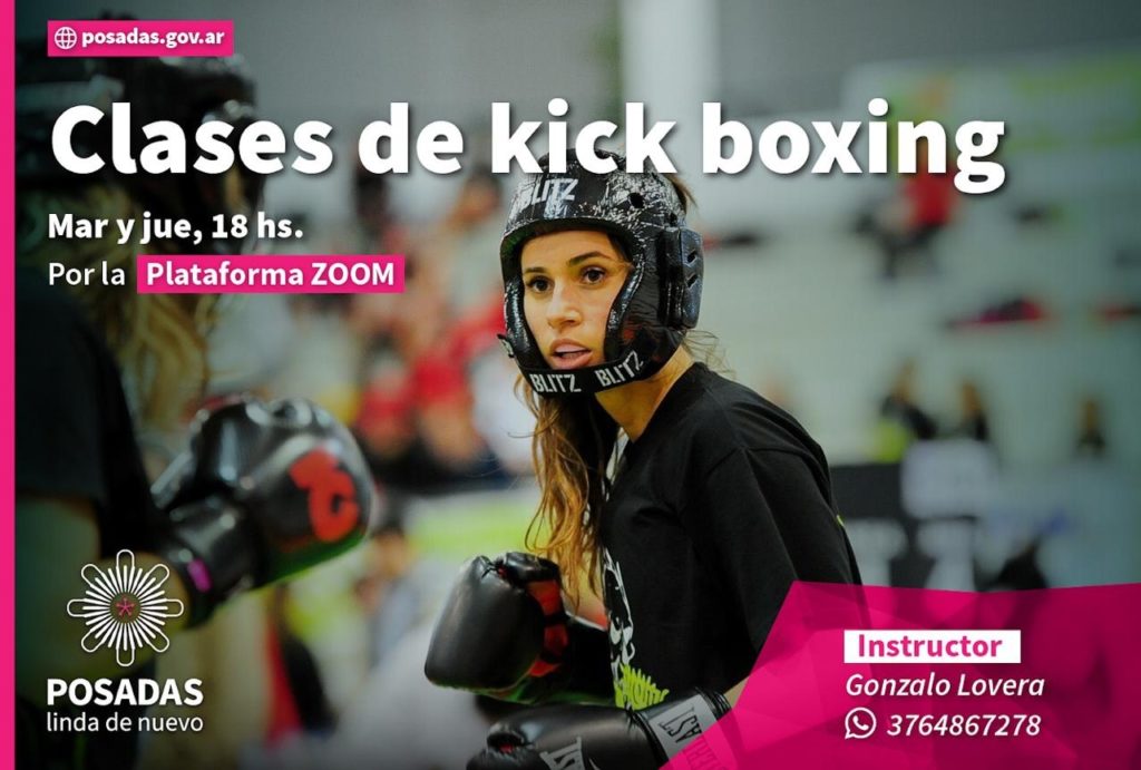 Para entrenar desde casa: clases virtuales y gratuitas de “Kick Boxing”