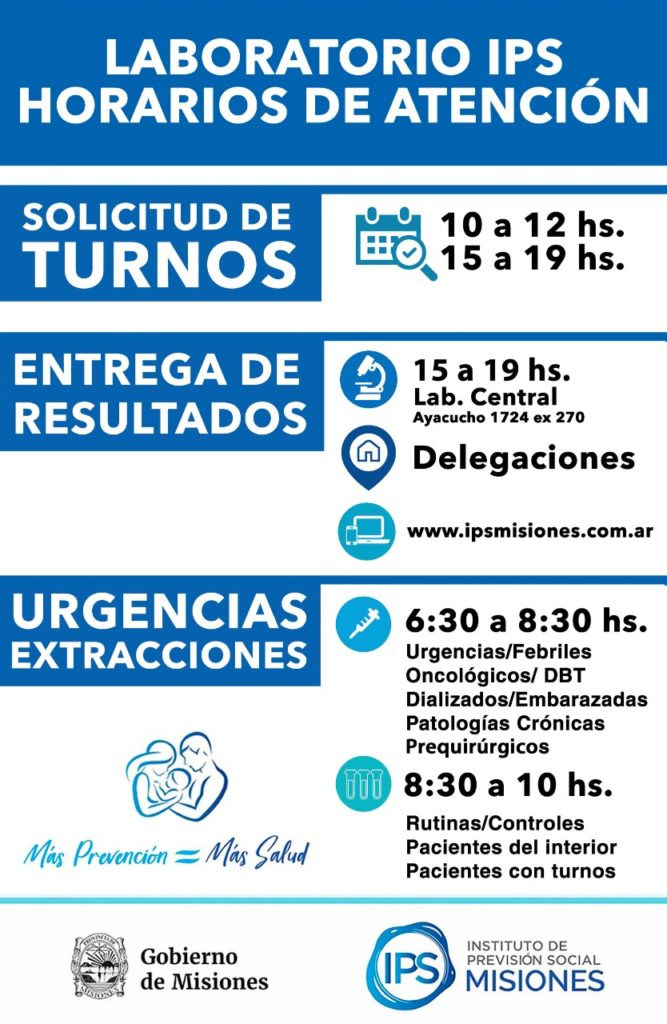 El Laboratorio del IPS reanuda atención general