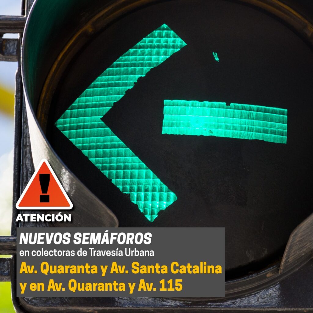 Nuevos semáforos en las colectoras de Avenida Quaranta, Travesía Urbana de Posadas